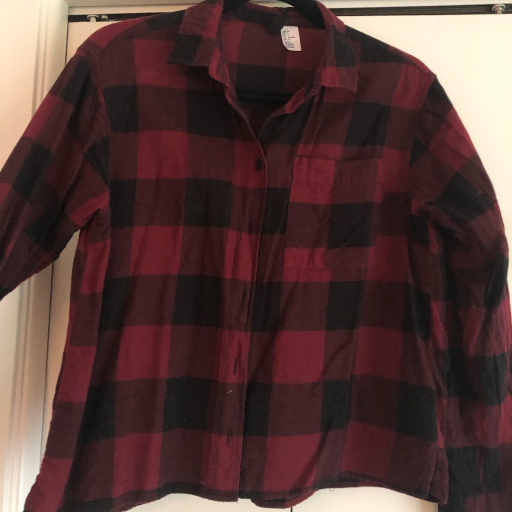 Cropped divided flannel